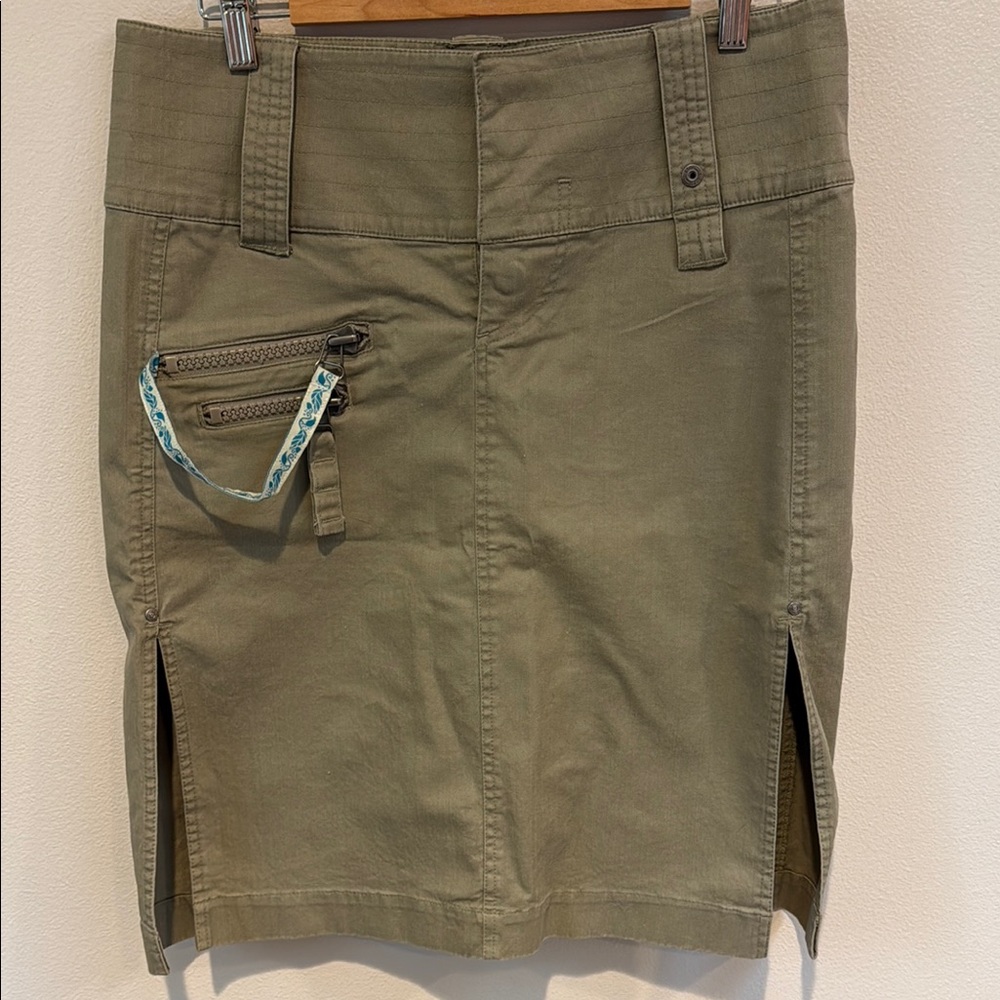 Diesel Olive Green Utility Pencil Skirt 30 in. Waist